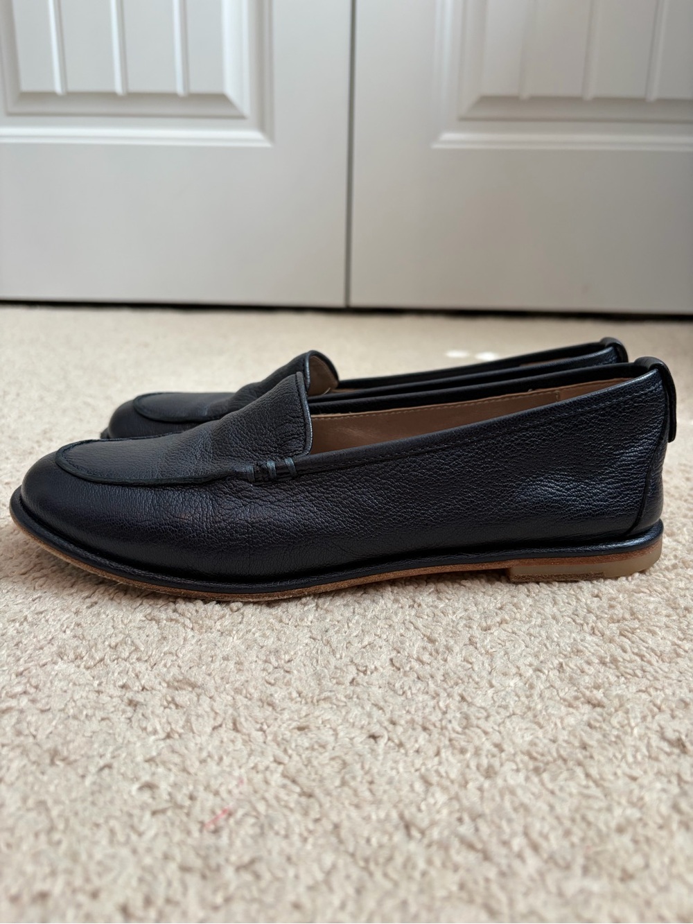 AGL Attilio Giusti Leombruni Women’s Navy Leather Loafer Flats Slip On Size 7.5